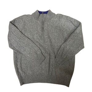 Ben Silver Cashmere Cable Knit Sweater – Made in Scotland